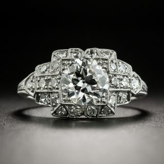 Art Deco 1.07 Carat Diamond Engagement Ring - GIA G VS1 - 2