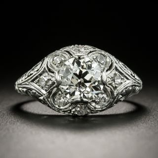 Art Deco 1.07 Carat Diamond Engagement Ring - GIA J VVS2 - 1