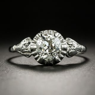 Art Deco 1.07 Carat Diamond Engagement Ring - GIA L Si2 - 3