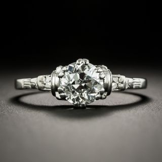 Art Deco 1.07 Carat Diamond Solitaire Engagement Ring - GIA I SI2  - 1