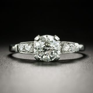 Art Deco 1.08 Carat Diamond Platinum Engagement Ring - GIA K VS1 - 2