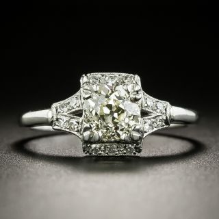 Art Deco 1.08 Carat Diamond Engagement Ring  - 2