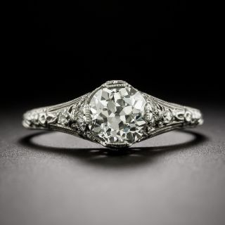 Art Deco 1.08 Carat Diamond Filigree Engagement Ring - GIA H VS2 - 3