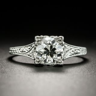 Art Deco 1.08 Carat Diamond Solitaire Engagement Ring - GIA I VS1 - 1