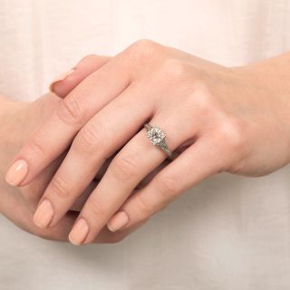 Art Deco 1.08 Carat Diamond Solitaire Engagement Ring - GIA I VS1