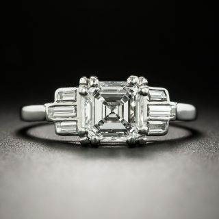 Art Deco 1.09 Carat Diamond Engagement Ring - GIA E VVS2 - 2