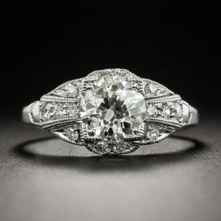 Art Deco 1.09 Carat Diamond Engagement Ring, GIA J VS2 - 1