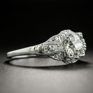 Art Deco 1.09 Carat Diamond Engagement Ring, GIA J VS2