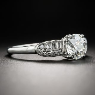 Art Deco 1.09 Carat Diamond Platinum Engagement Ring - GIA J VS1