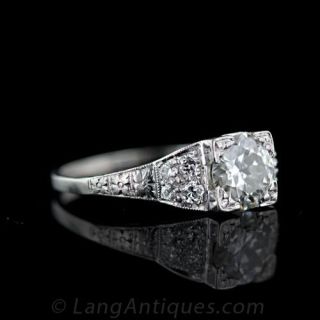 Art Deco 1.10 Carat Diamond Engagement Ring