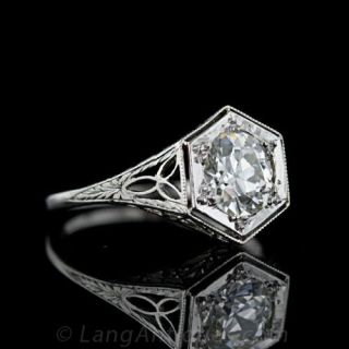 Art Deco 1.10 Carat Diamond Engagement Ring