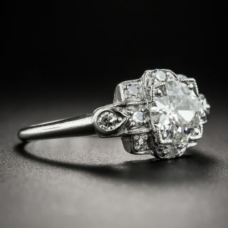 Art Deco 1.08 Carat Diamond Platinum Engagement Ring - GIA J VS2