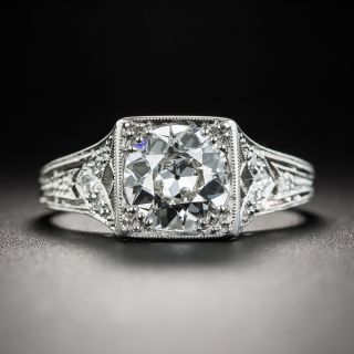 Art Deco 1.12 Carat Diamond Engagement Ring - GIA H VS2 - 1