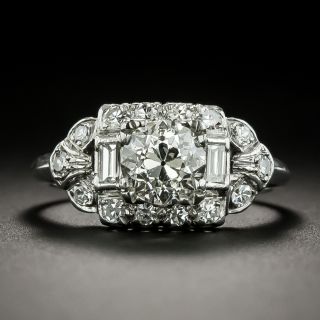 Art Deco 1.12 Carat Diamond Engagement Ring - GIA K SI1, by Van Craeynest & Linzer - 2