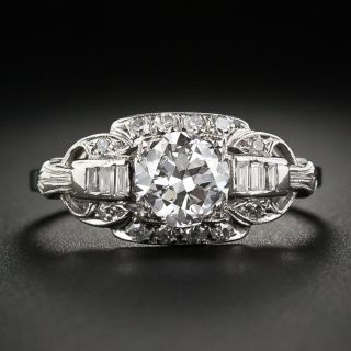 Art Deco 1.13 Carat Diamond Engagement Ring - GIA D VS1 - 5