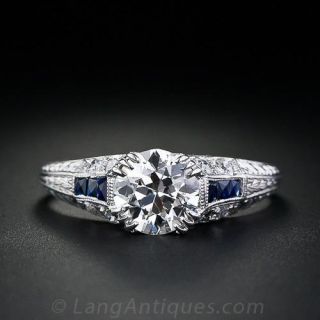 Art Deco 1.13 Carat Diamond Engagement Ring