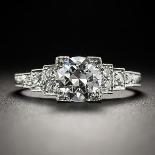 Art Deco 1.13 Carat Diamond Platinum Engagement Ring - GIA D VS1 - 2