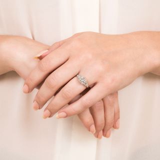 Art Deco 1.13 Carat Diamond Platinum Engagement Ring - GIA D VS1