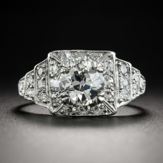 Art Deco 1.13 Carat Diamond Platinum Engagement Ring - GIA I VS2 - 1