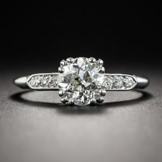 Art Deco 1.13 Carat Diamond Platinum Engagement Ring - GIA K VS2 - 1