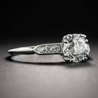 Art Deco 1.13 Carat Diamond Platinum Engagement Ring - GIA K VS2