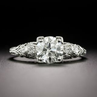 Art Deco 1.14 Carat Diamond Engagement Ring by J.R. Wood GIA - 3