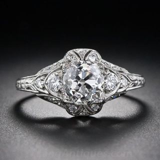 Art Deco 1.15 Carat Diamond Engagement Ring