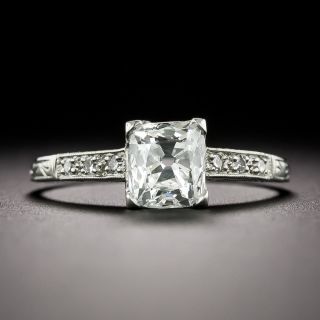 Art Deco 1.16 Carat Diamond Engagement Ring GIA - E SI1 - 3