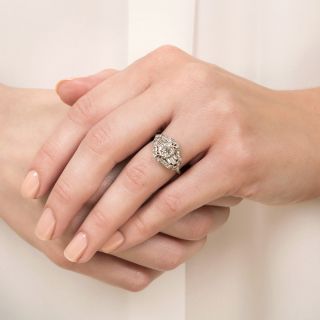 Art Deco 1.16 Carat Diamond Engagement Ring - GIA I VS1