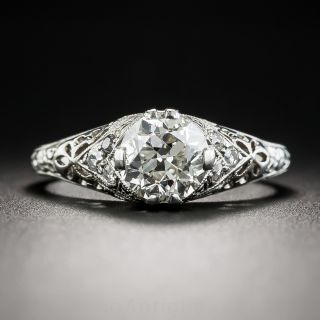 Art Deco 1.17 Carat Diamond Engagement Ring - GIA - J VS1  - 2