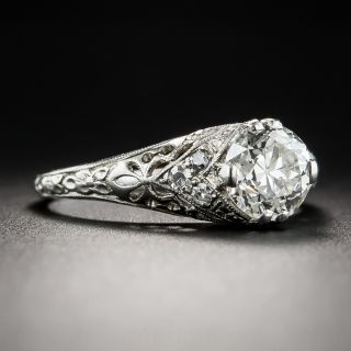Art Deco 1.17 Carat Diamond Engagement Ring - GIA - J VS1 