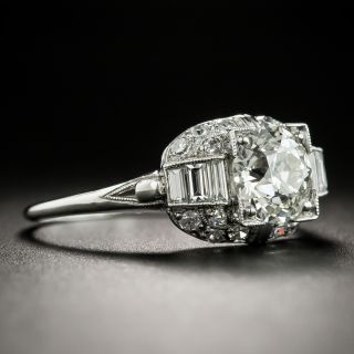 Art Deco 1.17 Carat Diamond Platinum Engagement Ring - GIA J VS2