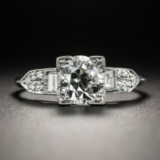 Art Deco 1.17 Carat Diamond Platinum Engagement Ring - GIA K VS1 - 1