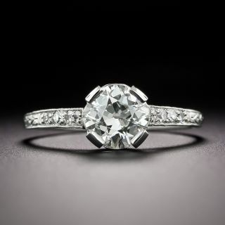Art Deco 1.18 Carat Diamond Engagement Ring - GIA J VS2 - 4