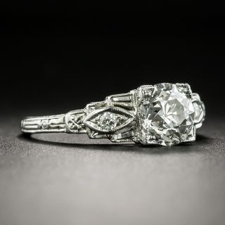 Art Deco 1.18 Carat Diamond Engagement Ring - GIA K VVS2