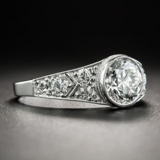 Art Deco 1.18 Carat Diamond Platinum Engagement Ring - GIA H VS1