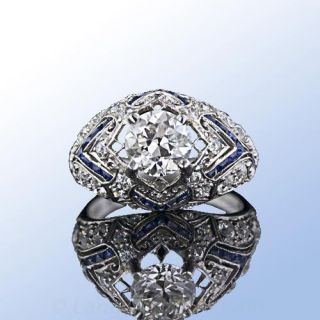 Art Deco Diamond Engagement Ring 