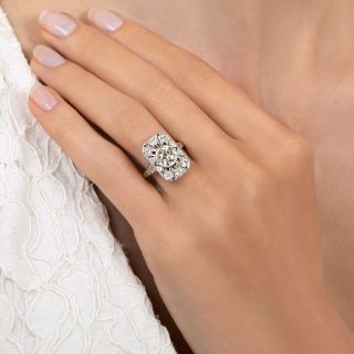 Art Deco 1.19 Carat Diamond Dinner Ring - GIA  J VS1