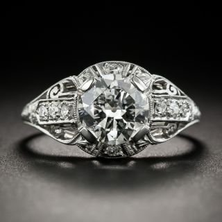 Art Deco 1.20 Carat Diamond Platinum Engagement Ring - GIA I VS2 - 2