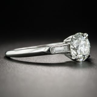 Art Deco 1.20 Carat Diamond Platinum Engagement Ring - GIA K VVS2