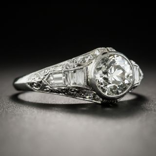 Art Deco 1.20 Carat Diamond Platinum Engagement Ring