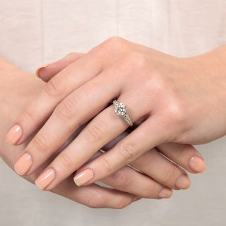 Art Deco 1.21 Carat Diamond Engagement Ring - GIA I SI2