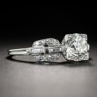 Art Deco 1.21 Carat Diamond Engagement Ring - GIA J SI1 