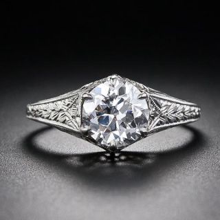 Art Deco 1.21 Carat Diamond Engagement Ring