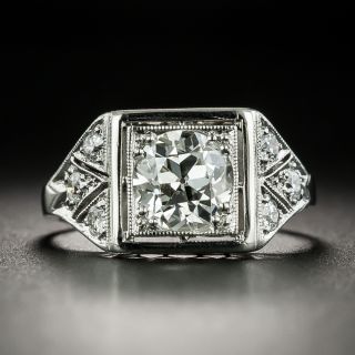 Art Deco 1.22 Carat Diamond Engagement Ring - GIA J SI2 - 2