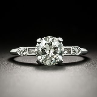 Art Deco 1.22 Carat Diamond Engagement Ring - GIA K SI1 - 1