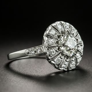 Art Deco 1.22 Carat Diamond Platinum Ring - GIA K SI1