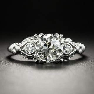Art Deco 1.22 Carat  Platinum Diamond Ring By Jabel - GIA - 1