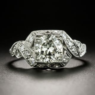 Art Deco 1.23 Carat Diamond Engagement Ring - GIA N VS2 - 3