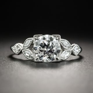 Art Deco 1.24 Carat Diamond Platinum Engagement Ring - GIA F VS2 - 2